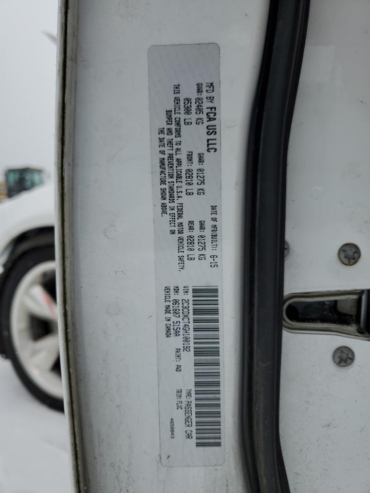 2016 Dodge Charger VIN 2C3CDXCT4GH100192 Copart auction photo, front end damage thumbnail 12