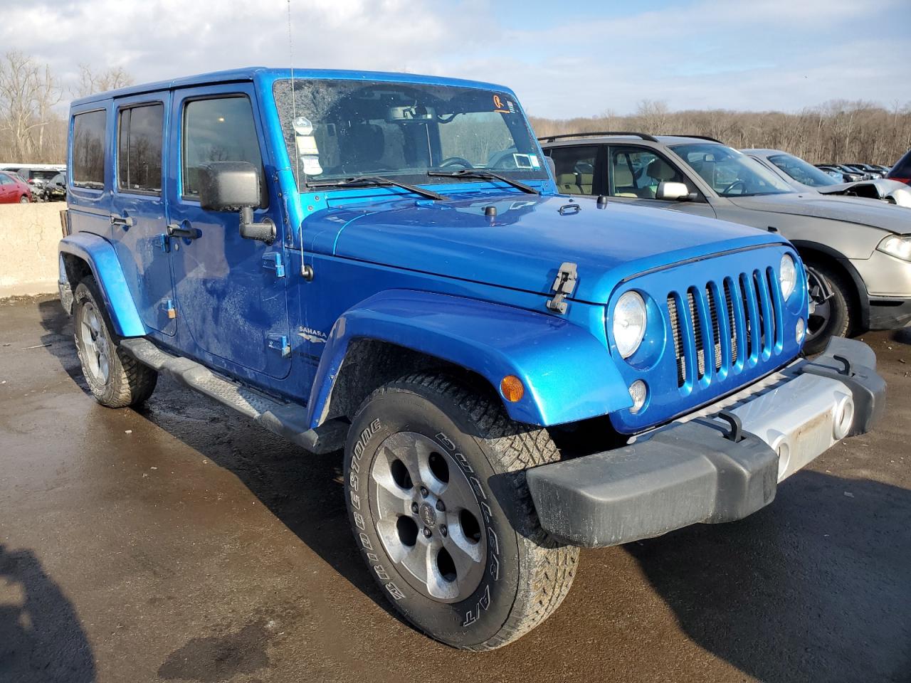 2015 Jeep Wrangler VIN 1C4BJWEG3FL678795 Copart auction photo, front end / side damage thumbnail 4