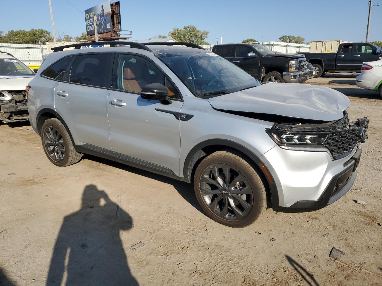 2021 KIA Sorento VIN 5XYRKDLF3MG011485 Copart auction photo, front end / rear end damage thumbnail 4