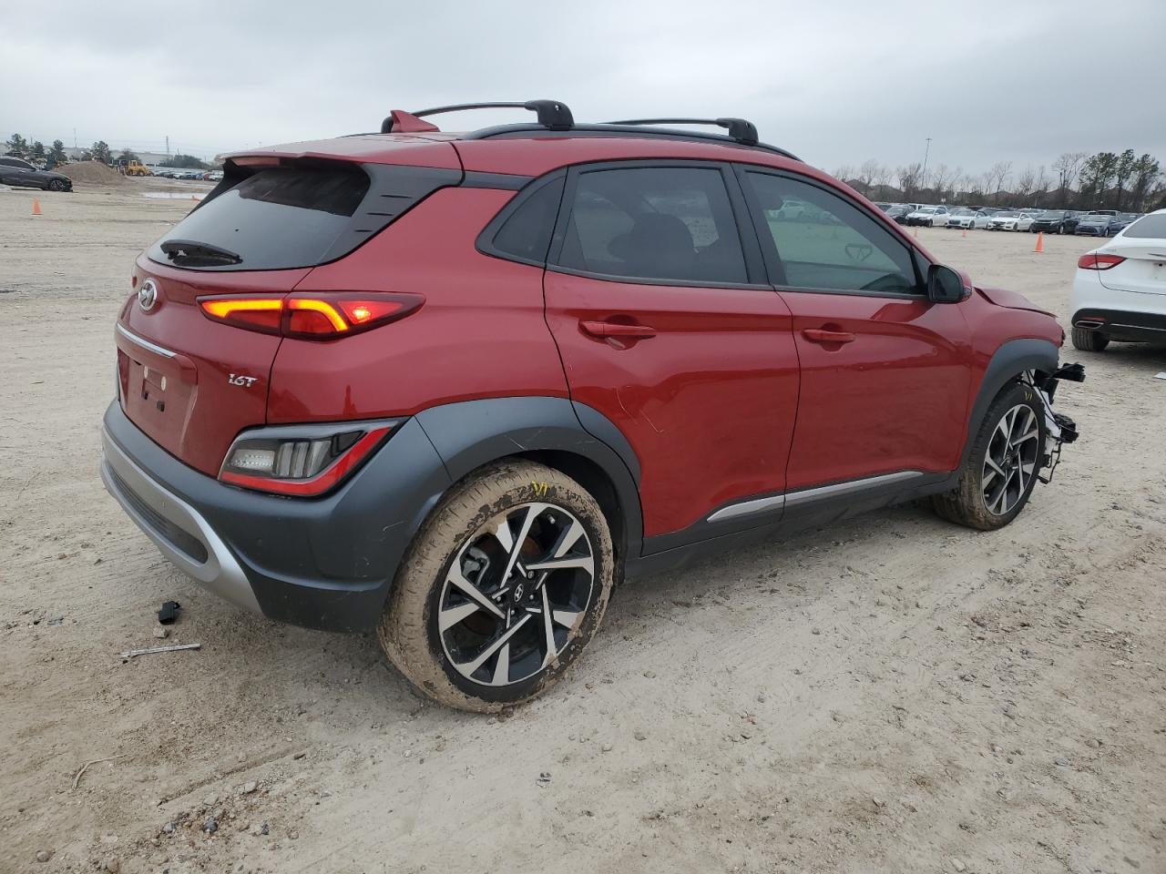 2022 Hyundai Kona VIN KM8K53A33NU843271 Copart auction photo, front end / undercarriage damage thumbnail 3