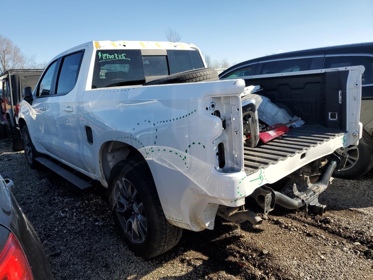 2021 Chevrolet Silverado VIN 3GCUYDET2MG149418 Copart auction photo, rear end damage thumbnail 2