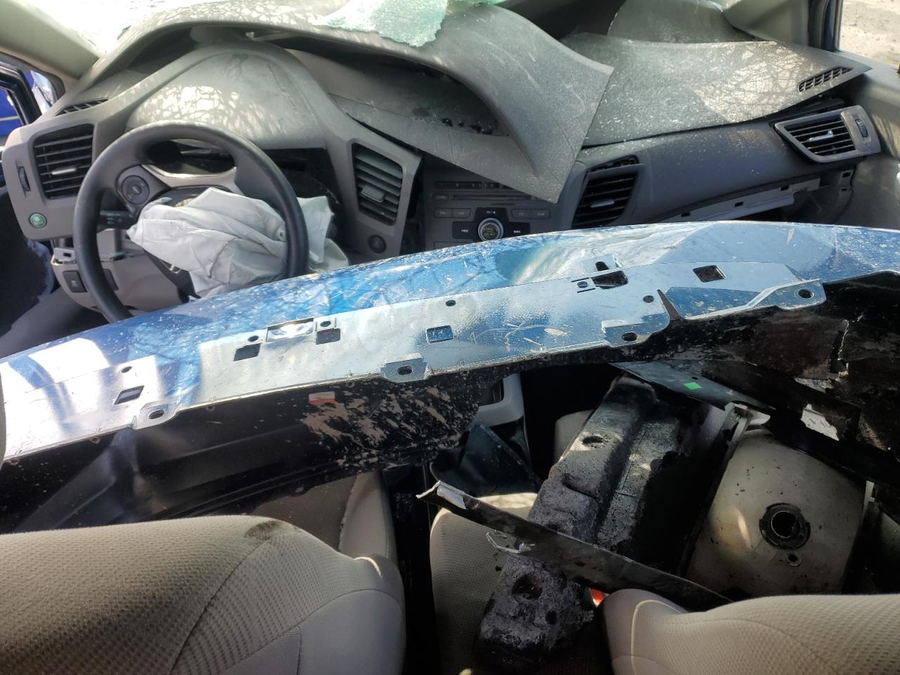 2012 Honda Civic VIN 2HGFB2F51CH511107 Copart auction photo, front end / undercarriage damage thumbnail 8