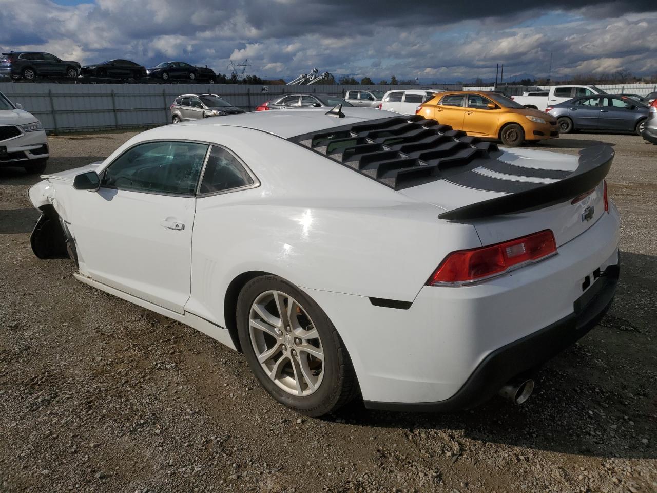 2015 Chevrolet Camaro VIN 2G1FA1E32F9301022 Copart auction photo, front end / side damage thumbnail 2
