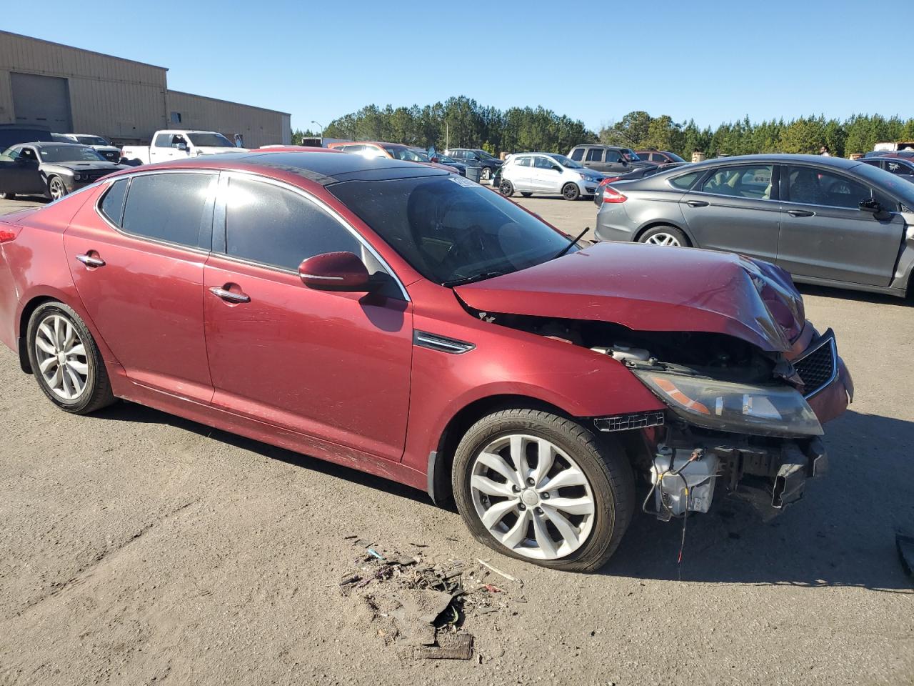 2015 KIA Optima VIN 5XXGN4A76FG360870 Copart auction photo, front end damage thumbnail 4