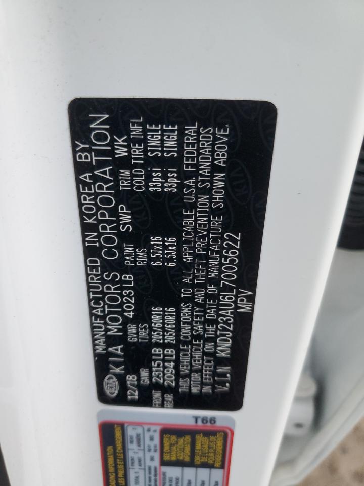 2020 KIA Soul VIN KNDJ23AU6L7005622 Copart auction photo, front end damage thumbnail 12