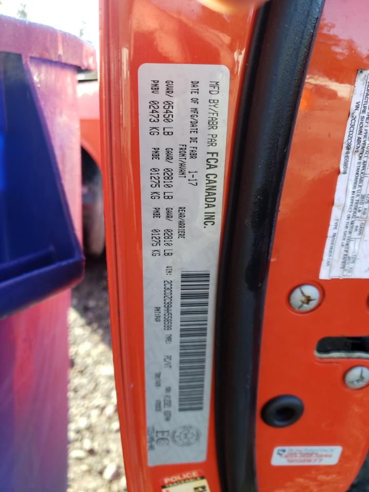2017 Dodge Challenger VIN 2C3CDZC99HH558599 Copart auction photo, front end / top/roof damage thumbnail 15