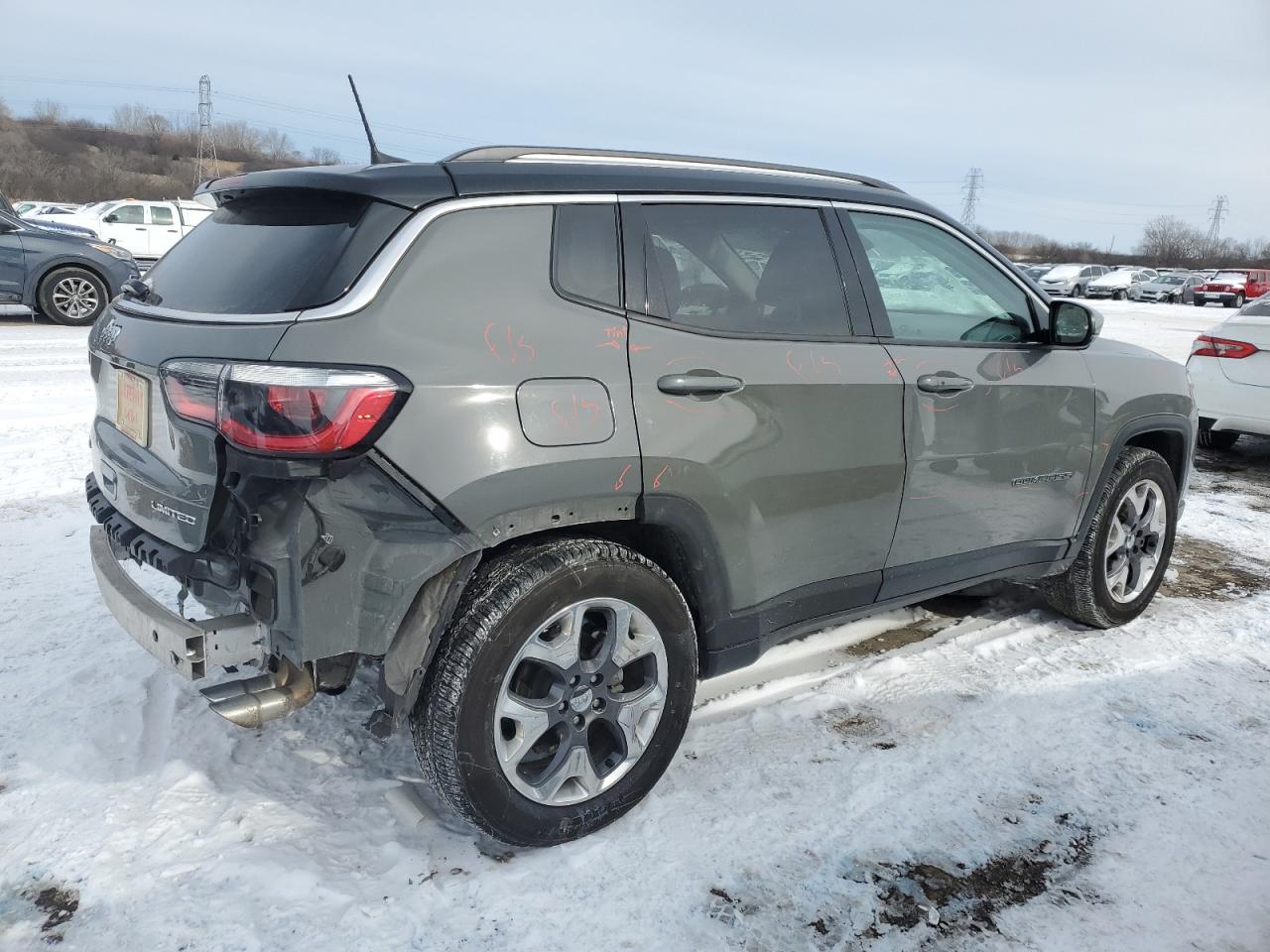 2020 Jeep Compass VIN 3C4NJDCBXLT104980 Copart auction photo, rear end / minor dent/scratches damage thumbnail 3