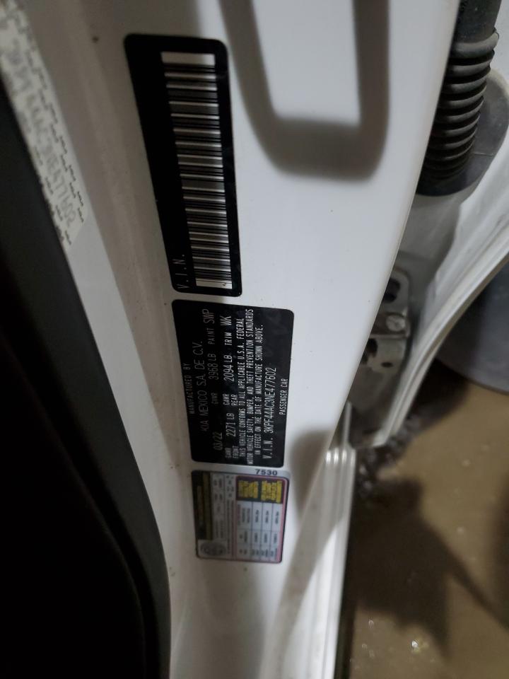 2022 KIA Forte VIN 3KPF44AC3NE477602 Copart auction photo, rear end damage thumbnail 12