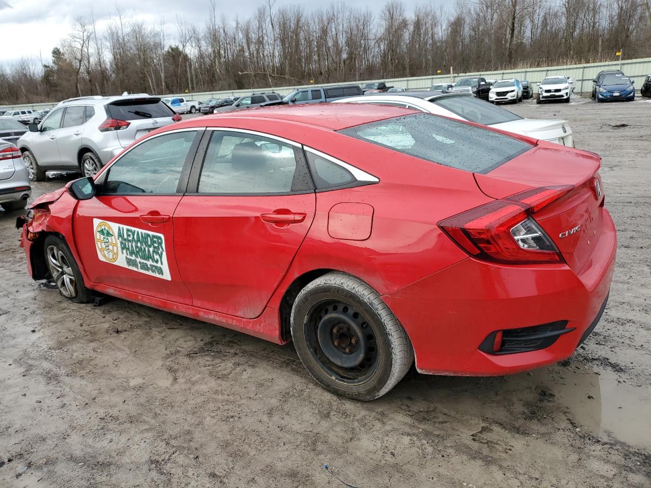 2016 Honda Civic VIN 2HGFC2F56GH525619 Copart auction photo, front end / rear end damage thumbnail 2
