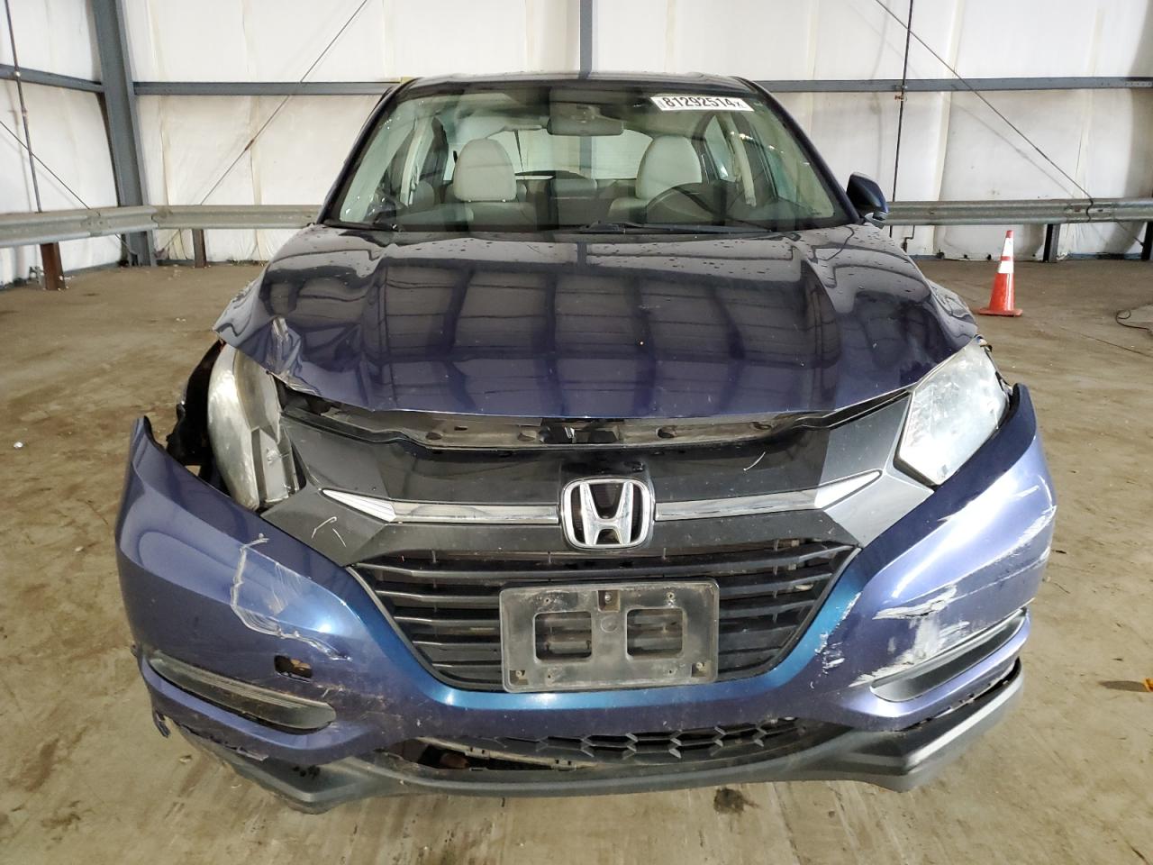 2016 Honda HR-V VIN 3CZRU6H38GM712495 Copart auction photo, side / front end damage thumbnail 5