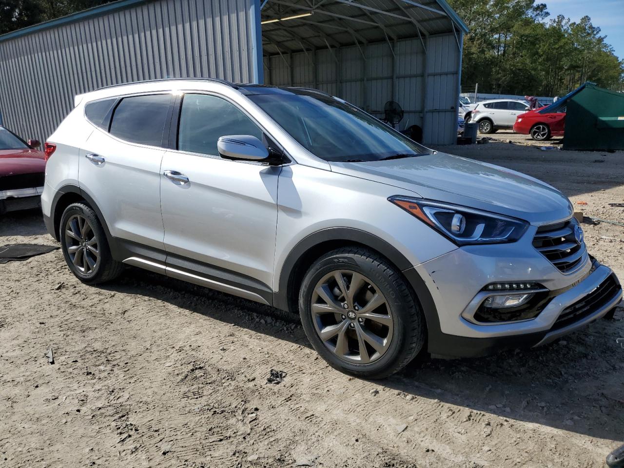 2017 Hyundai Santa Fe VIN 5XYZW4LA5HG484982 Copart auction photo, front end damage thumbnail 4