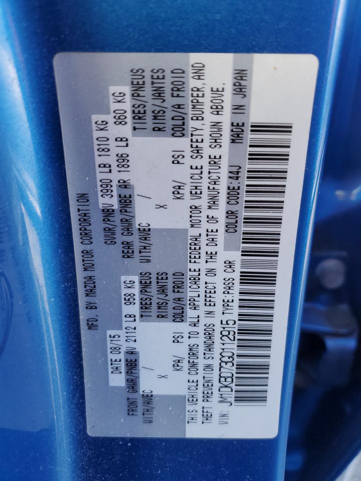 2016 Mazda CX-3 VIN JM1DKBD73G0112915 Copart auction photo, front end damage thumbnail 12