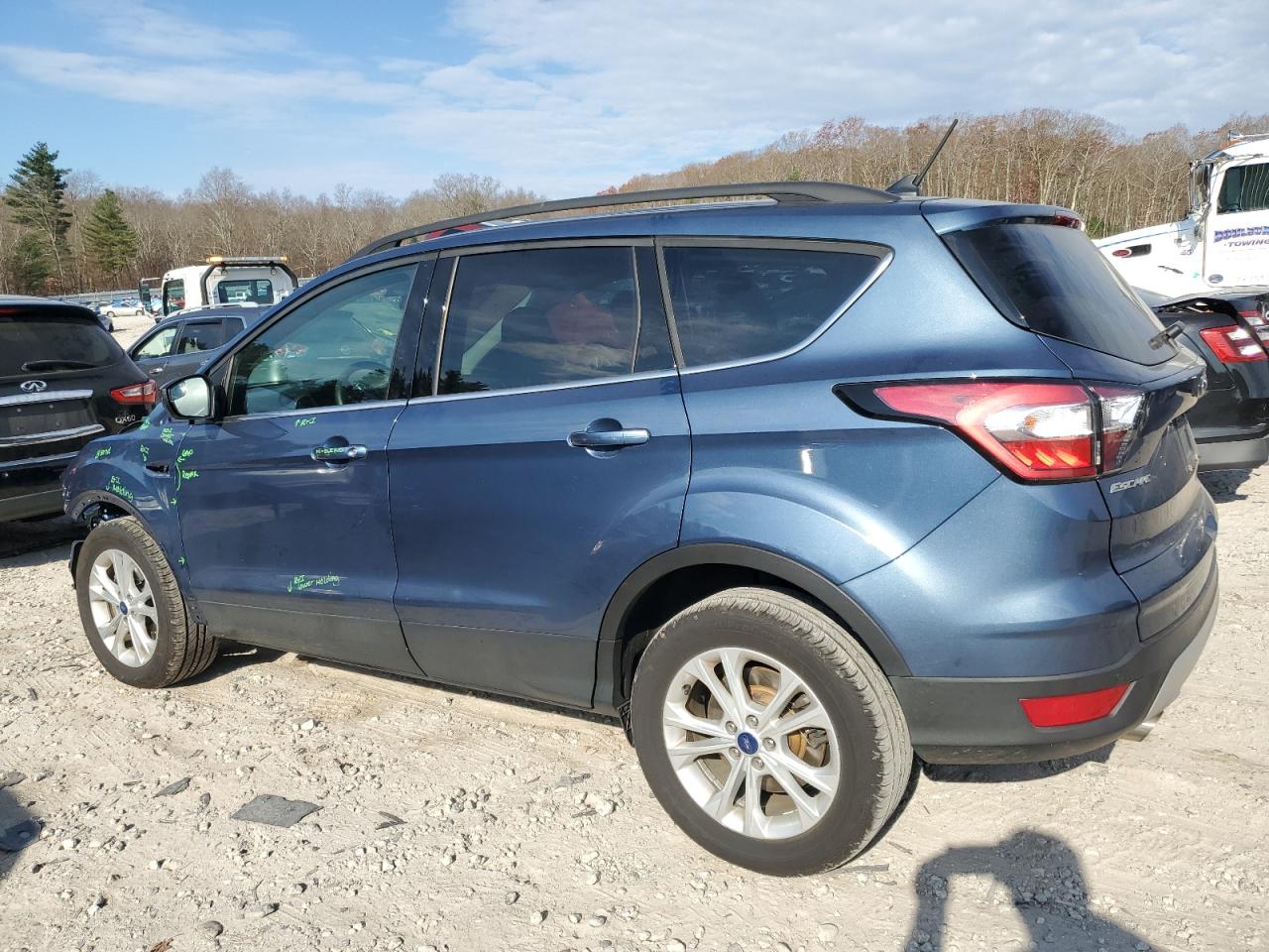 2018 Ford Escape VIN 1FMCU9HD1JUB14754 Copart auction photo, front end / side damage thumbnail 2