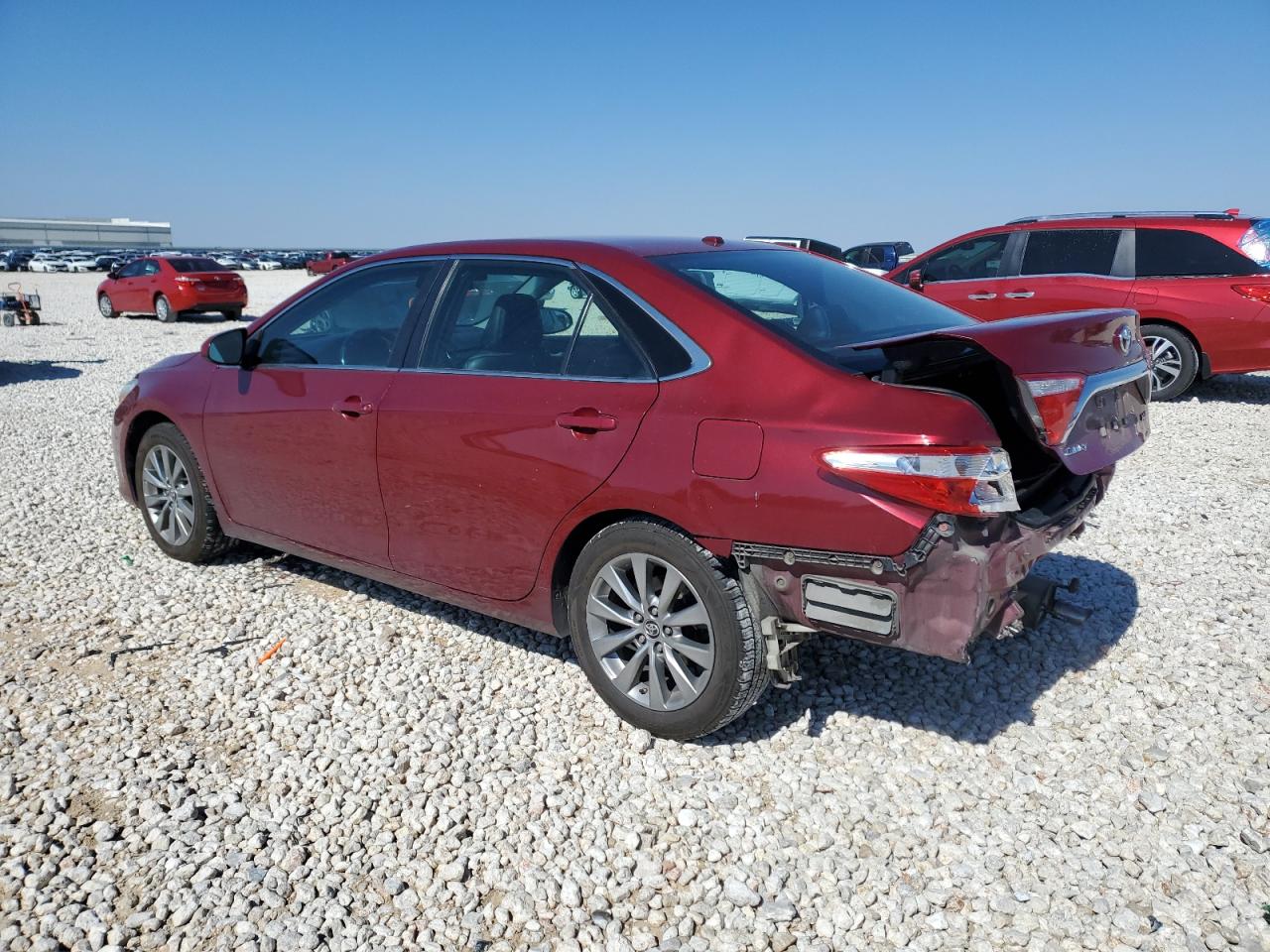2016 Toyota Camry VIN 4T1BF1FK3GU525185 Copart auction photo, rear end damage thumbnail 2