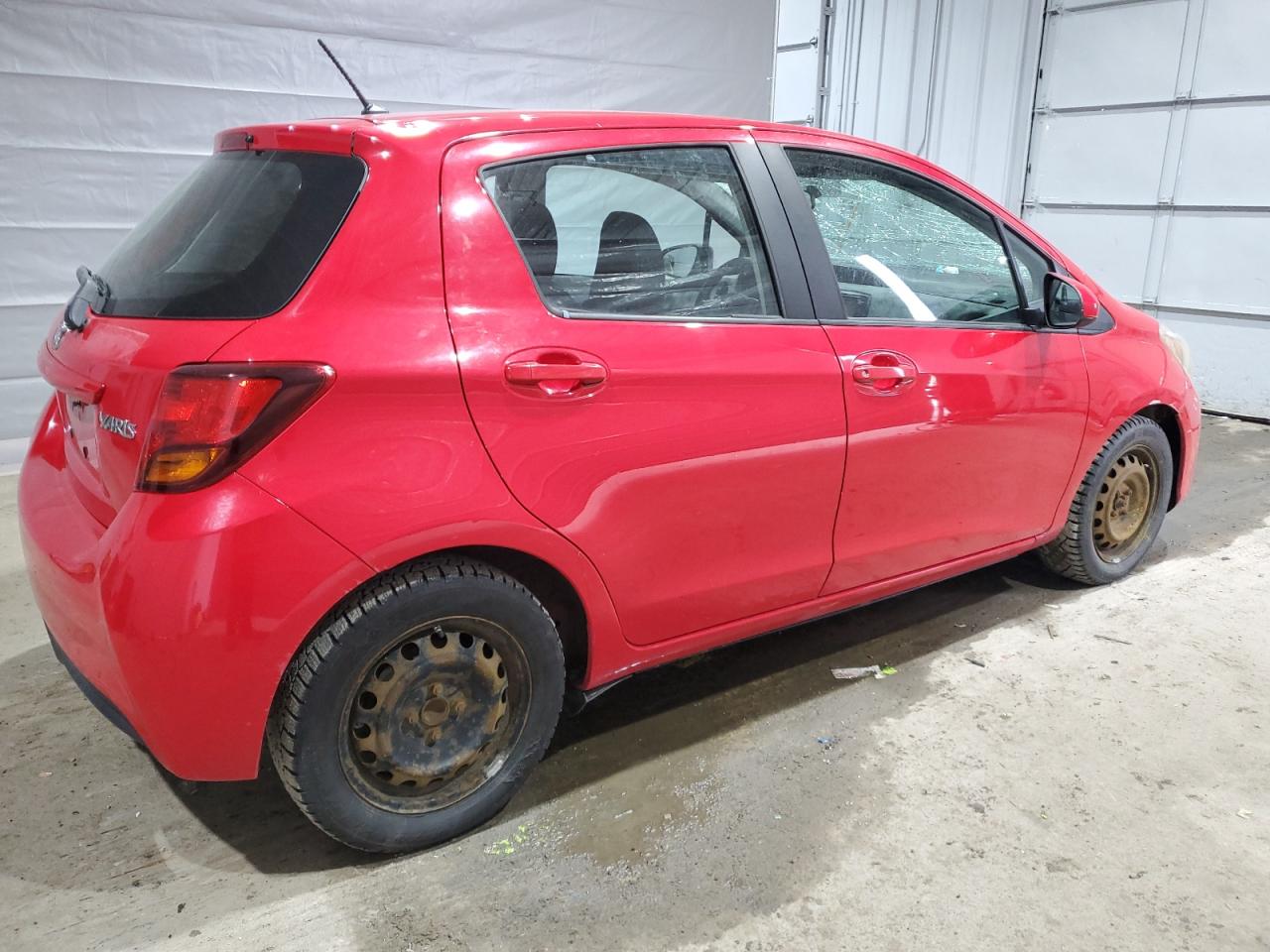 2015 Toyota Yaris VIN VNKKTUD35FA024915 Copart auction photo, top/roof damage thumbnail 3