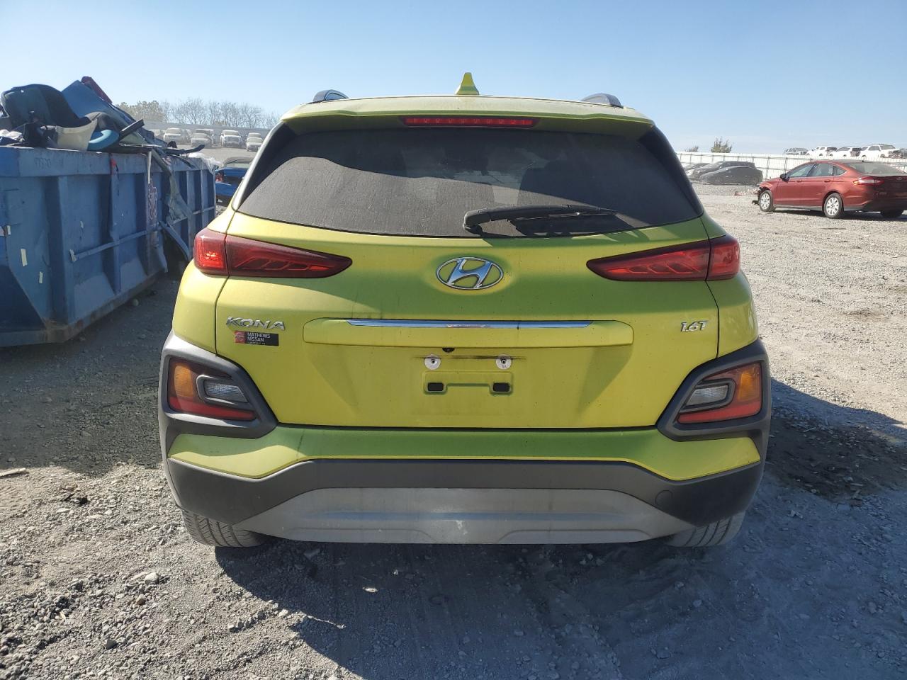 2019 Hyundai Kona VIN KM8K33A50KU234514 Copart auction photo, burn / front end damage thumbnail 6