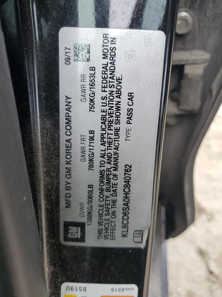 2017 Chevrolet Spark VIN KL8CD6SA0HC840762 Copart auction photo, rear end damage thumbnail 14