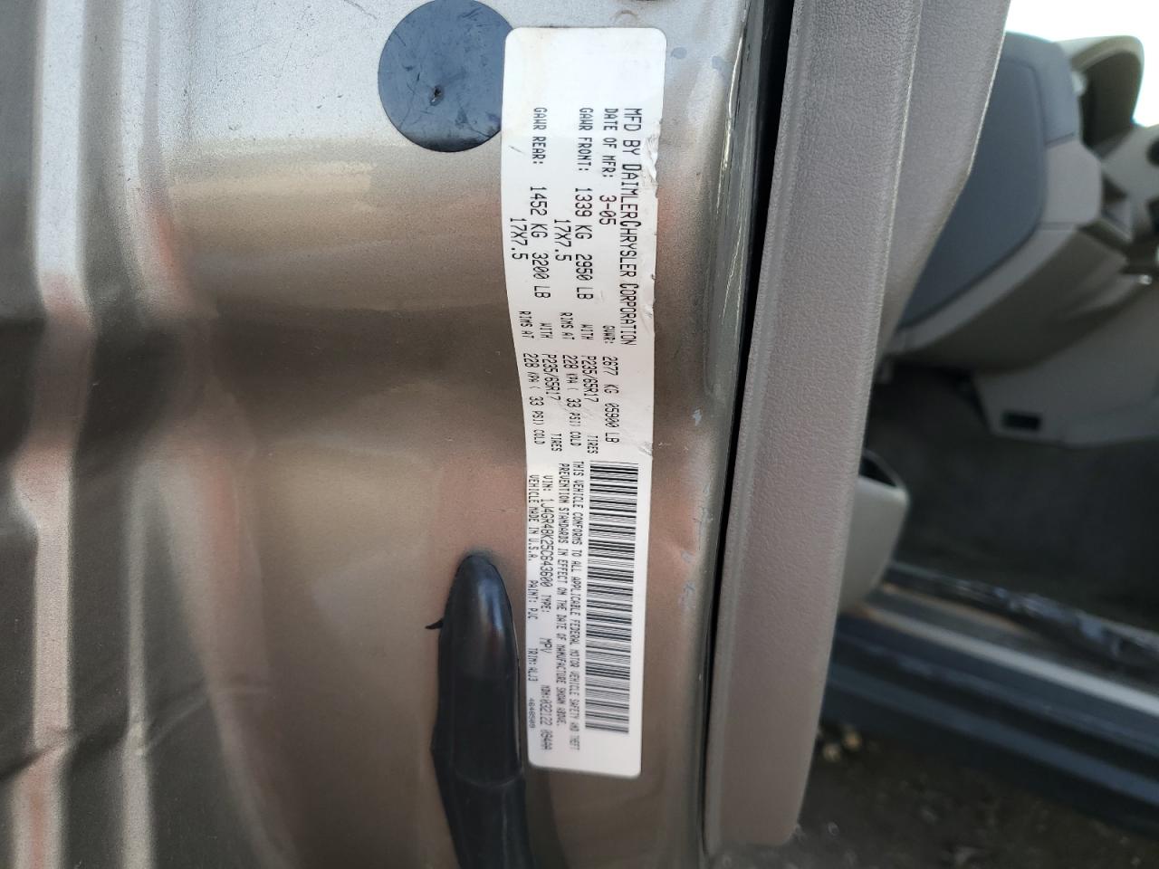 2005 Jeep Grand Cherokee VIN 1J4GR48K25C643600 Copart auction photo, front end damage thumbnail 12
