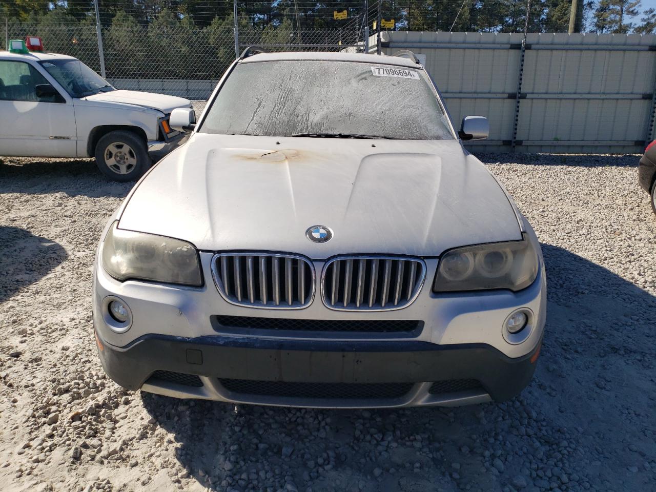 2008 BMW X3 VIN WBXPC93418WJ14349 Copart auction photo, burn - engine damage thumbnail 5