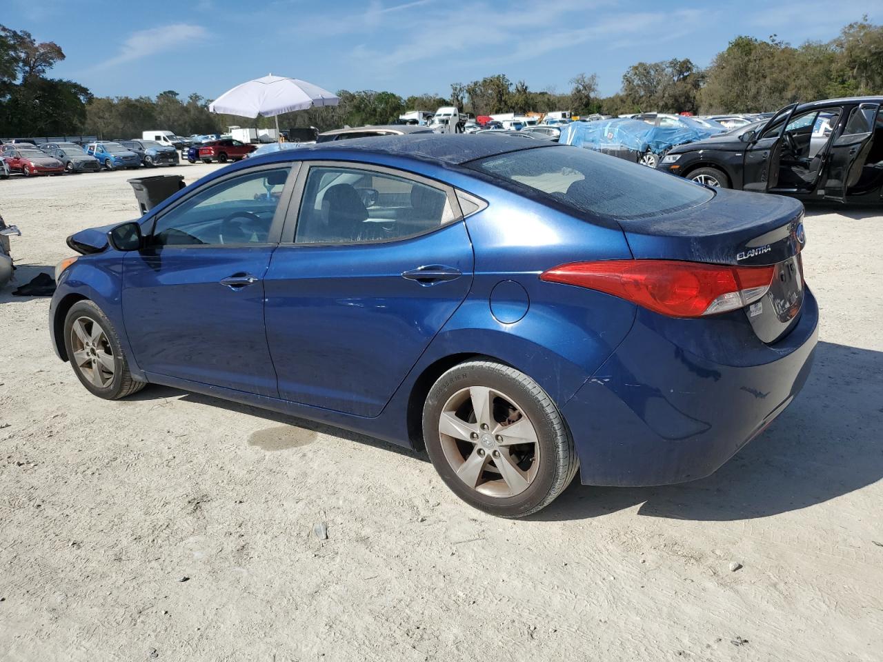 2013 Hyundai Elantra VIN KMHDH4AE6DU835185 Copart auction photo, front end damage thumbnail 2
