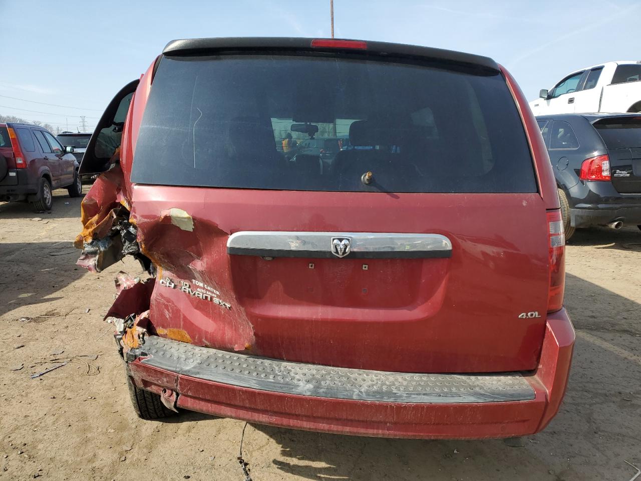 2008 Dodge Caravan VIN 2D8HN54XX8R734270 Copart auction photo, rear end / front end damage thumbnail 6