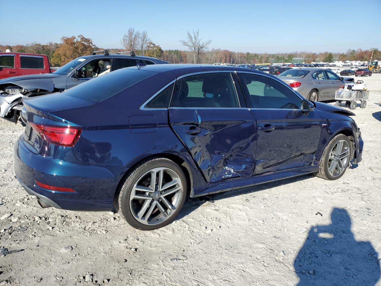 2017 Audi A3 VIN WAUJ8GFFXH1050313 Copart auction photo, all over damage thumbnail 3