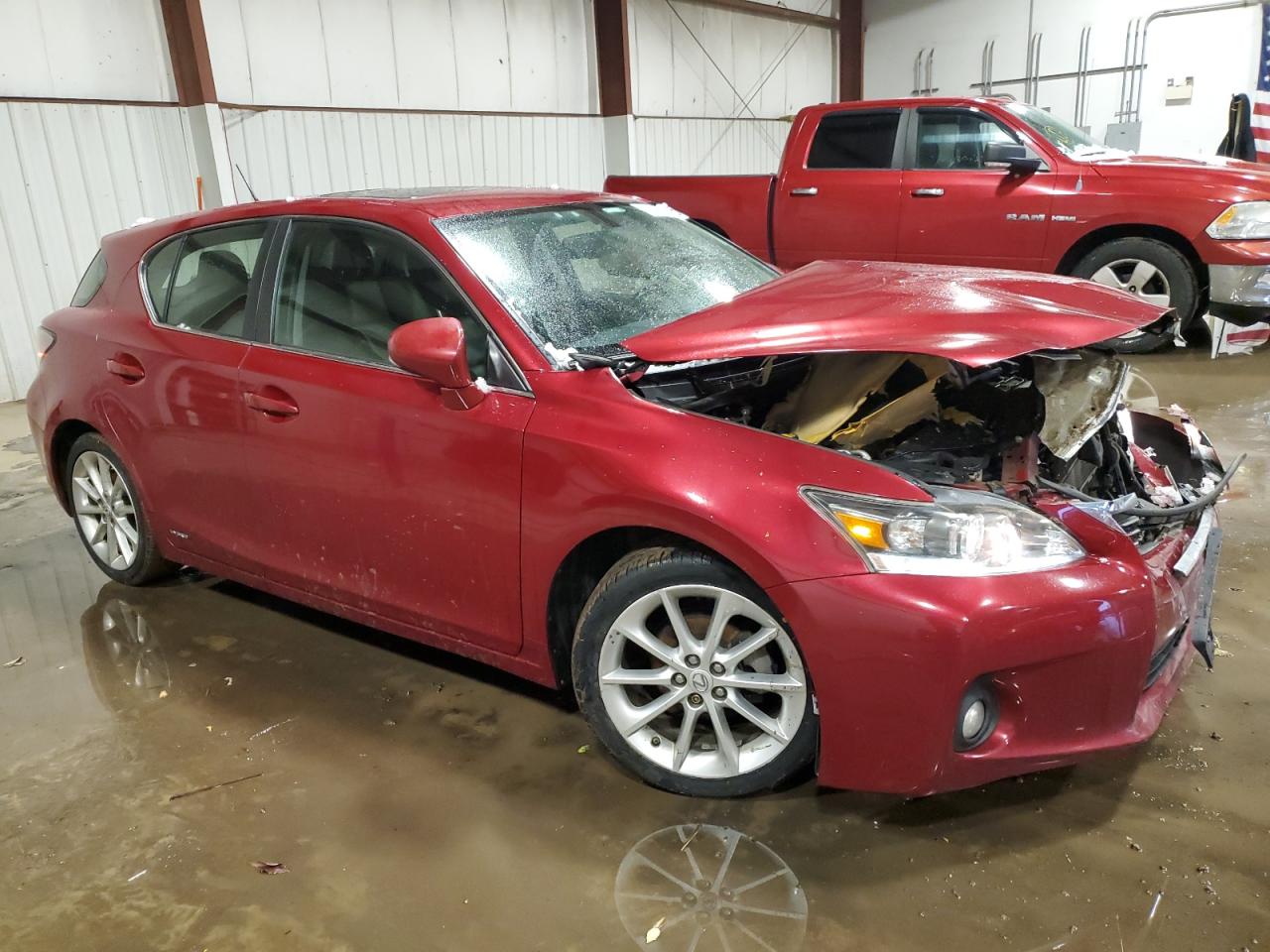 2012 Lexus CT VIN JTHKD5BH4C2122560 Copart auction photo, front end damage thumbnail 4