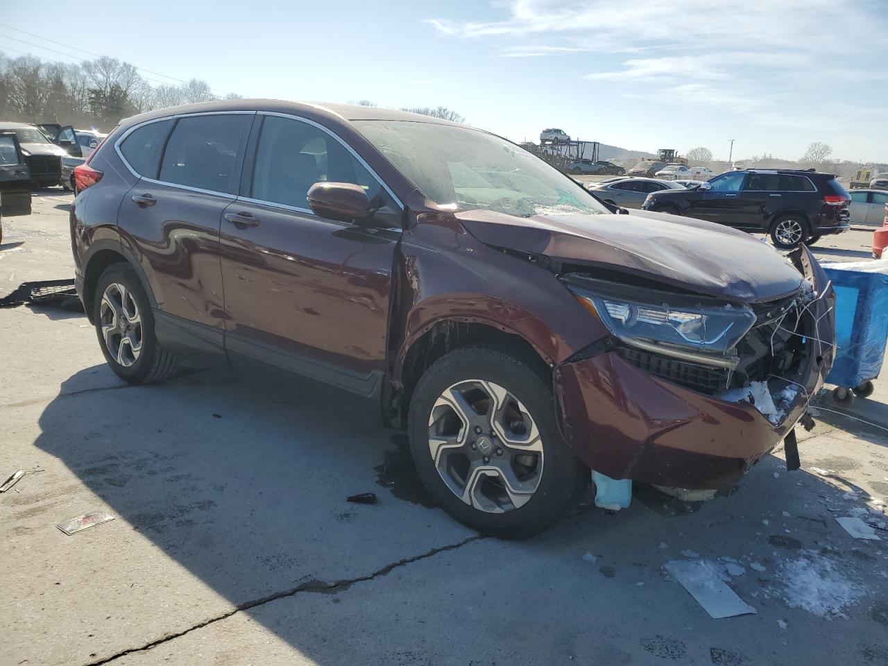 2019 Honda CR-V VIN 7FARW1H87KE015187 Copart auction photo, front end / side damage thumbnail 4