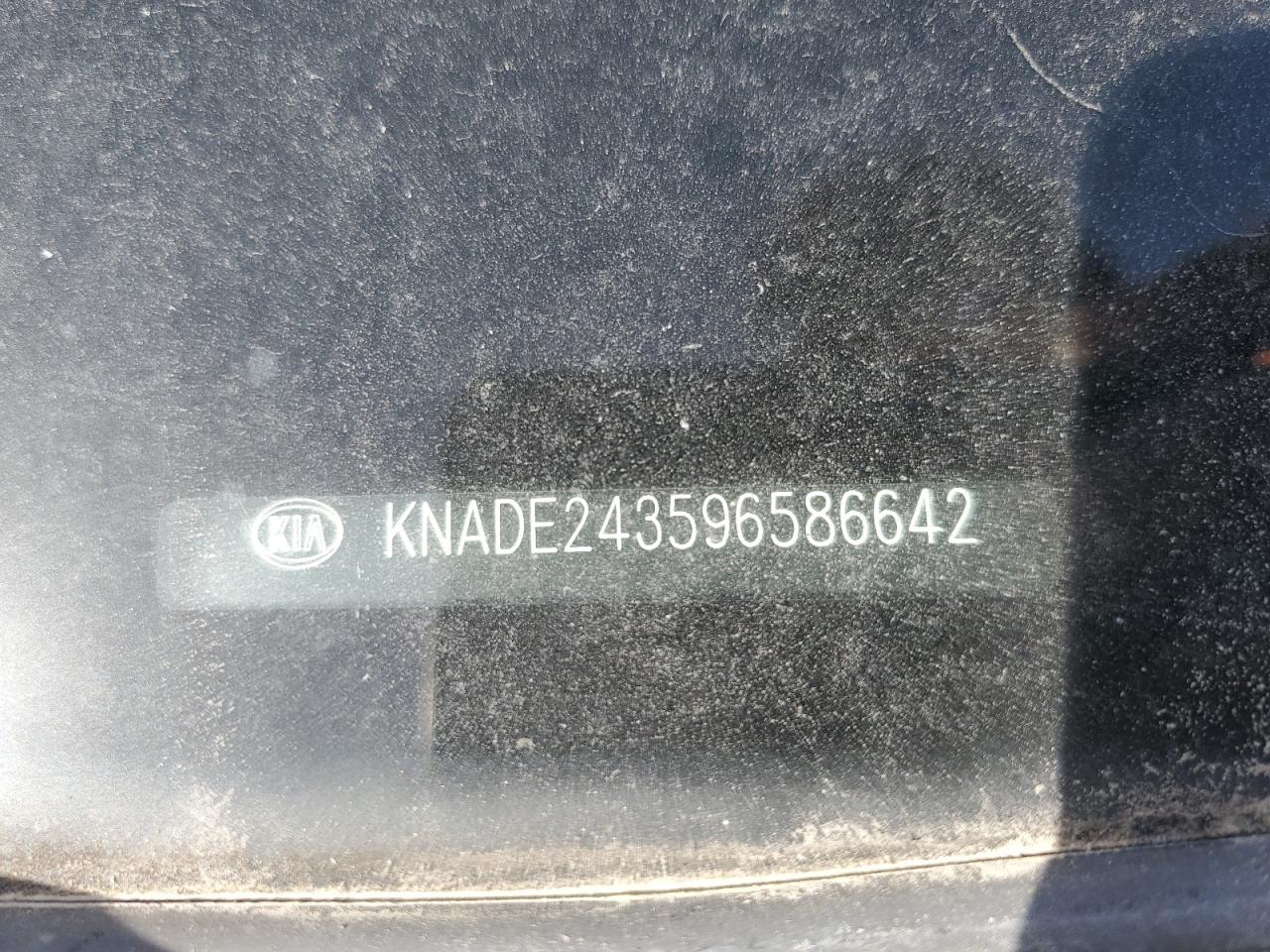 2009 KIA Rio VIN KNADE243596586642 Copart auction photo, rear end / side damage thumbnail 15