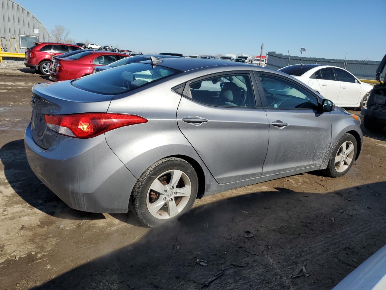 2012 Hyundai Elantra VIN KMHDH4AE7CU335969 Copart auction photo, vandalism damage thumbnail 3