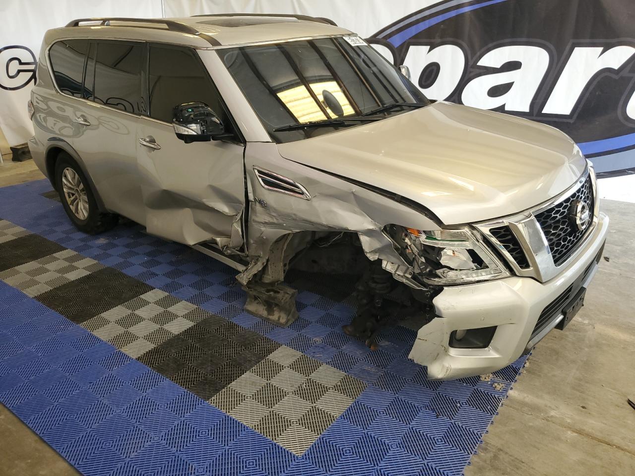 2020 Nissan Armada VIN JN8AY2NC8L9617159 Copart auction photo, front end / side damage thumbnail 4