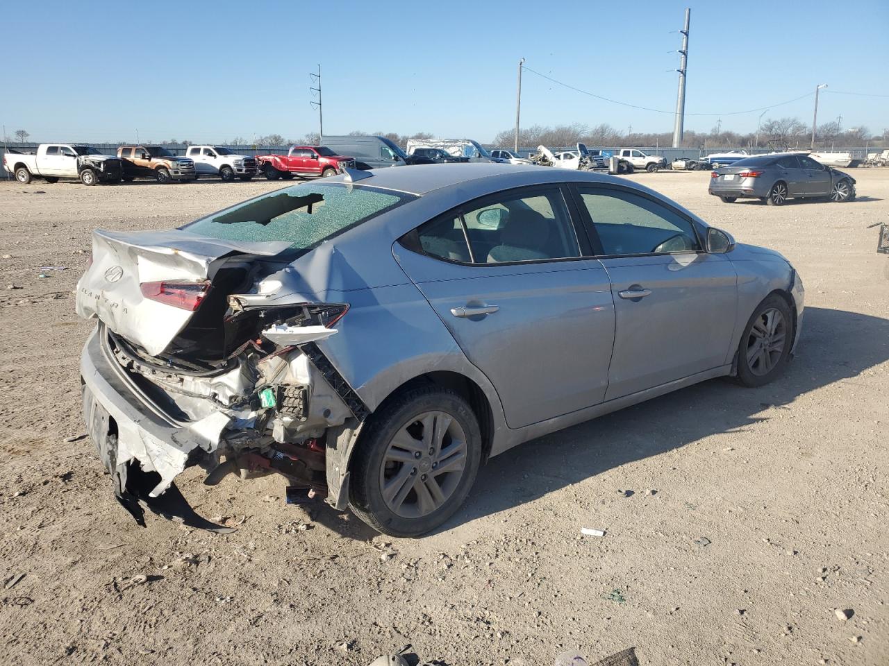 2020 Hyundai Elantra VIN KMHD84LF6LU937512 Copart auction photo, rear end / front end damage thumbnail 3