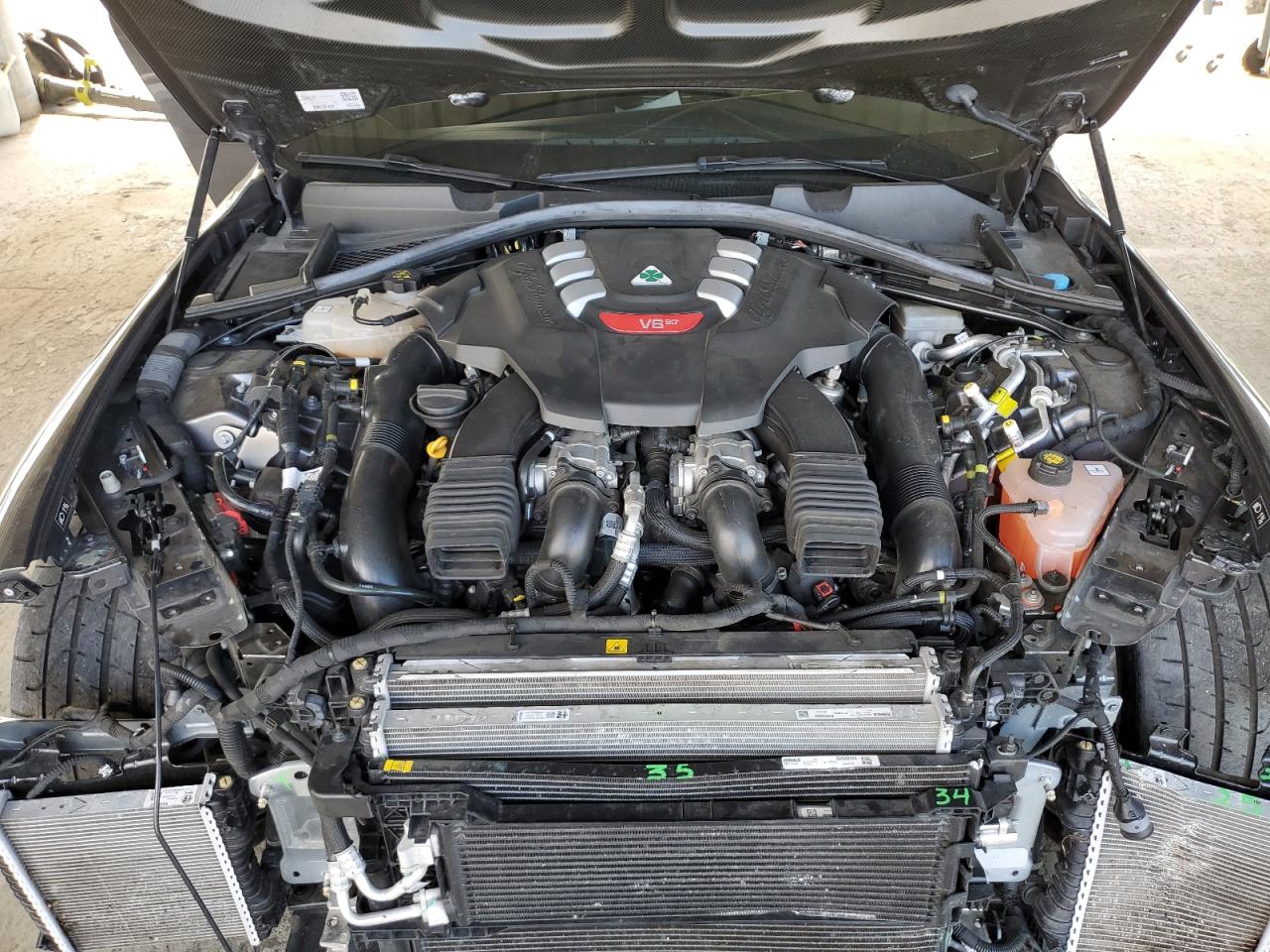 2021 Alfa Romeo Giulia VIN ZARFAMEV5M7646074 Copart auction photo, front end / side damage thumbnail 11