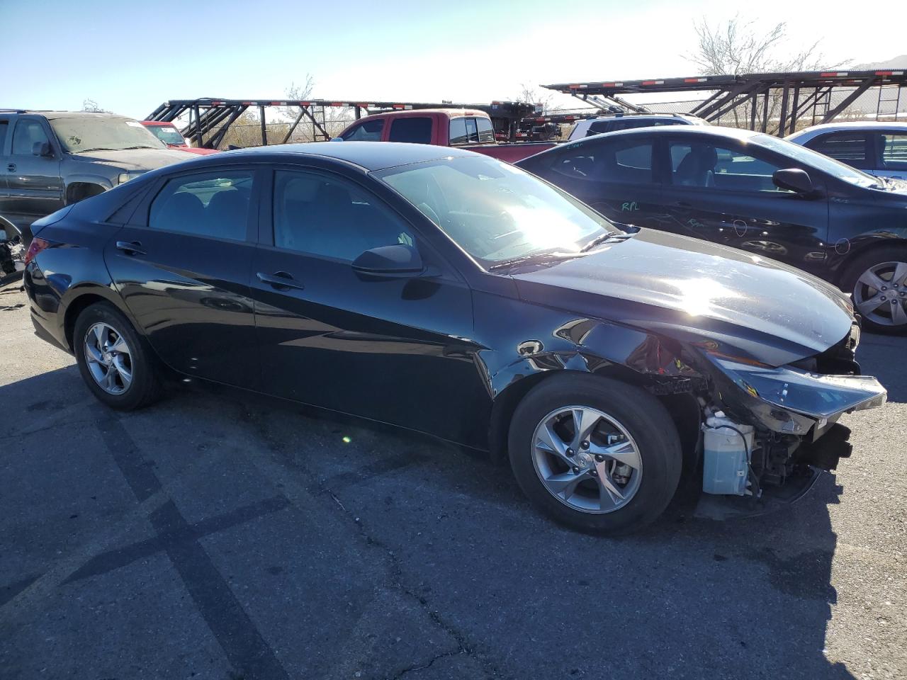 2022 Hyundai Elantra VIN 5NPLL4AG9NH063051 Copart auction photo, front end / rear end damage thumbnail 4