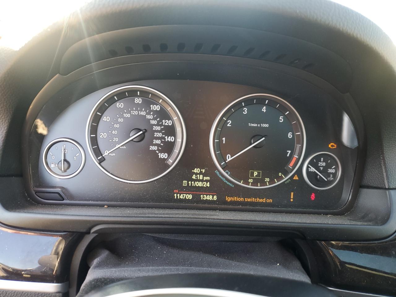 2014 BMW 5er VIN WBA5B3C50ED531141 Copart auction photo, front end / side damage thumbnail 9
