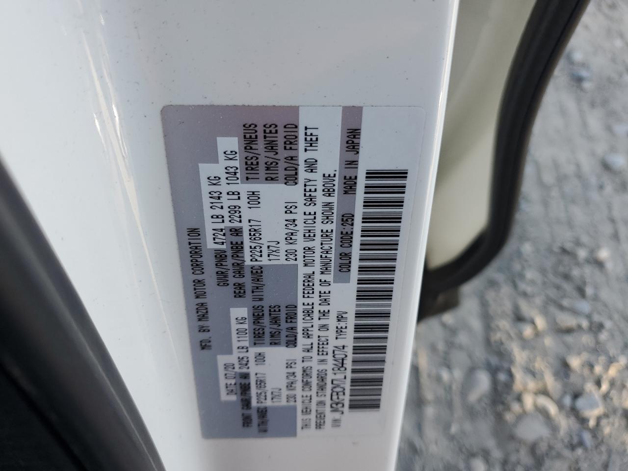 2020 Mazda CX-5 VIN JM3KFBCM7L1844074 Copart auction photo, front end / rear end damage thumbnail 13