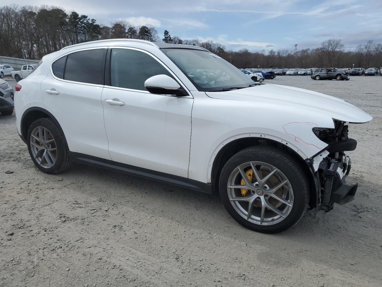 2018 Alfa Romeo Stelvio VIN ZASFAKBN8J7C03908 Copart auction photo, front end damage thumbnail 4