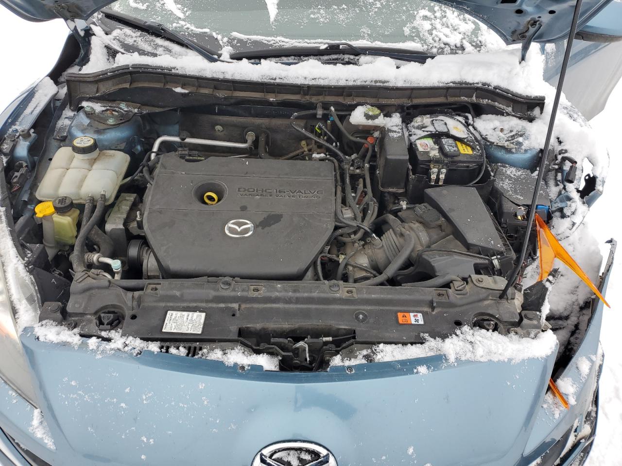 2010 Mazda 3 VIN JM1BL1SG9A1295675 Copart auction photo, front end / side damage thumbnail 11