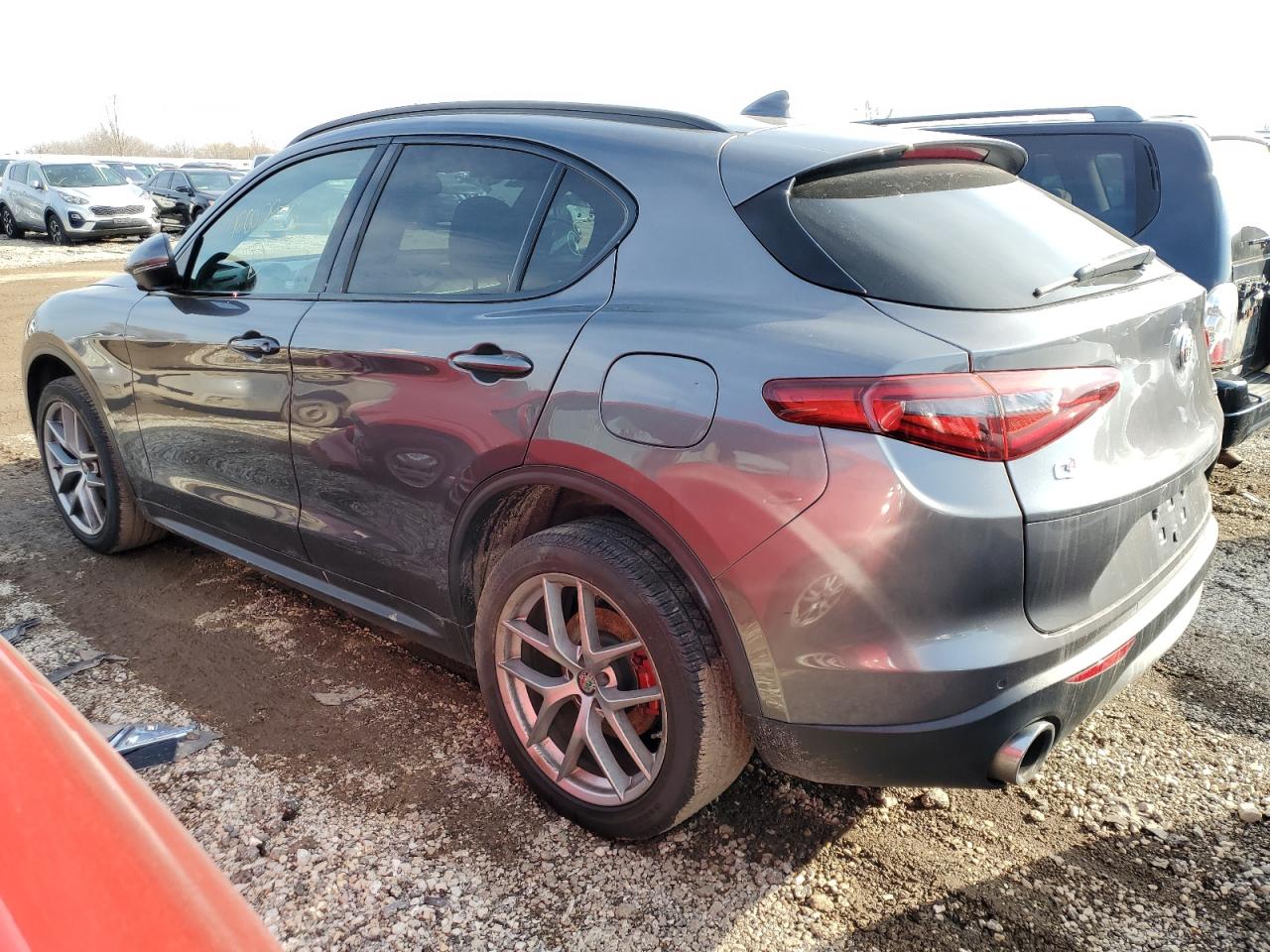 2018 Alfa Romeo Stelvio VIN ZASFAKNN7J7B81945 Copart auction photo, normal wear damage thumbnail 2