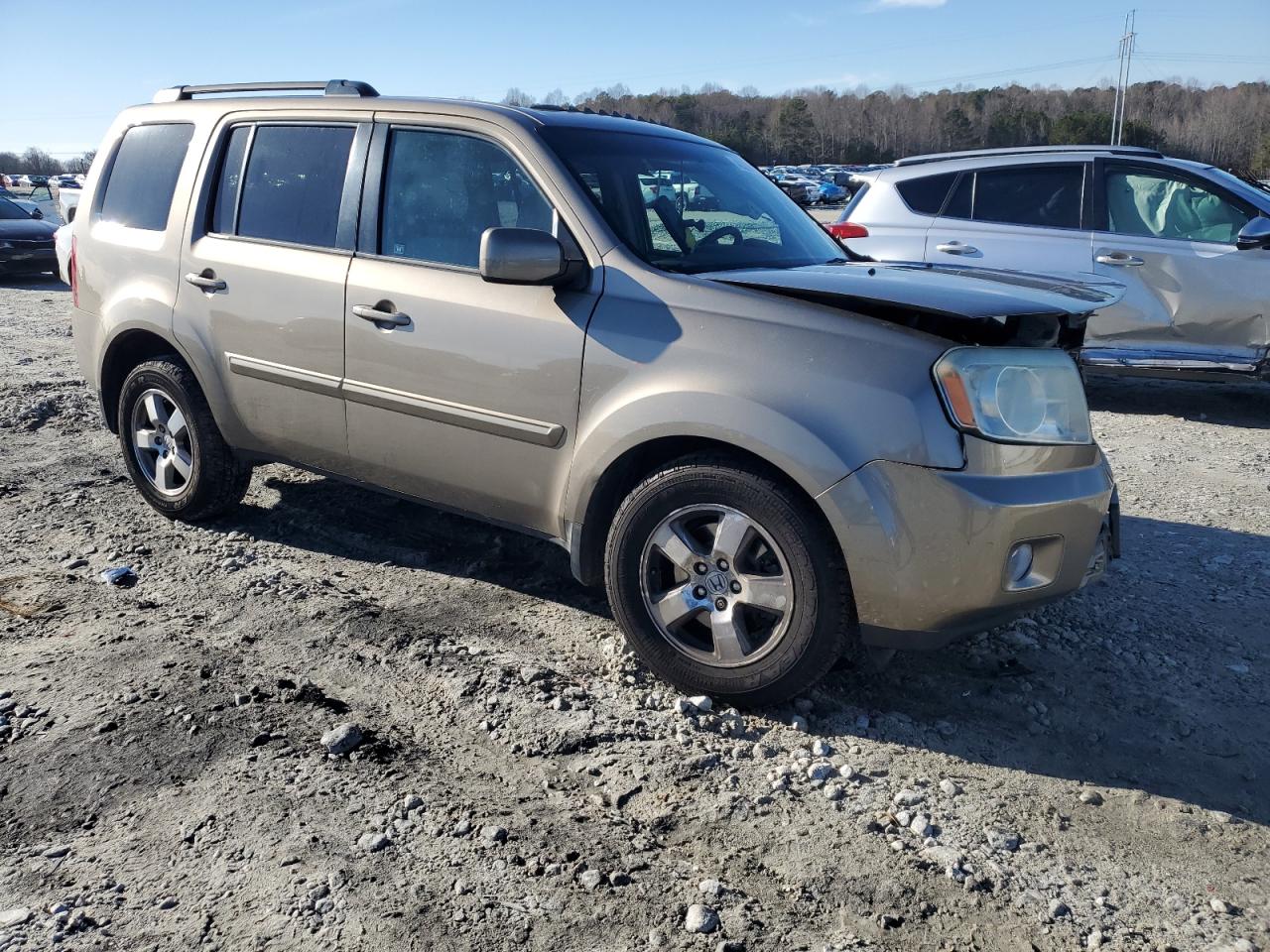 2011 Honda Pilot VIN 5FNYF4H63BB008003 Copart auction photo, front end / undercarriage damage thumbnail 4