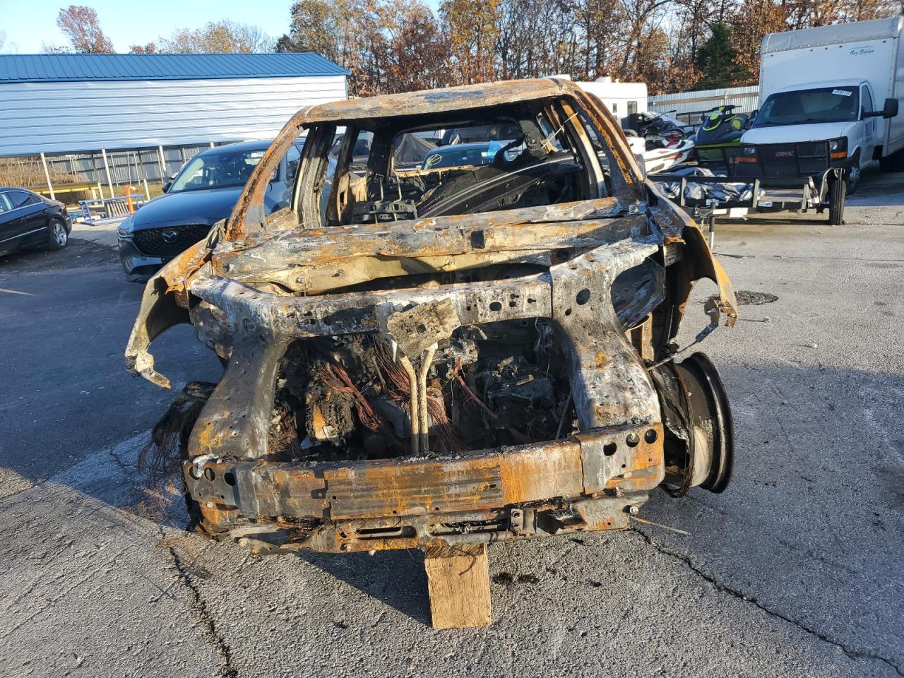 2014 GMC Acadia VIN 1GKKRSKD8EJ214279 Copart auction photo, burn - engine / burn - interior damage thumbnail 5