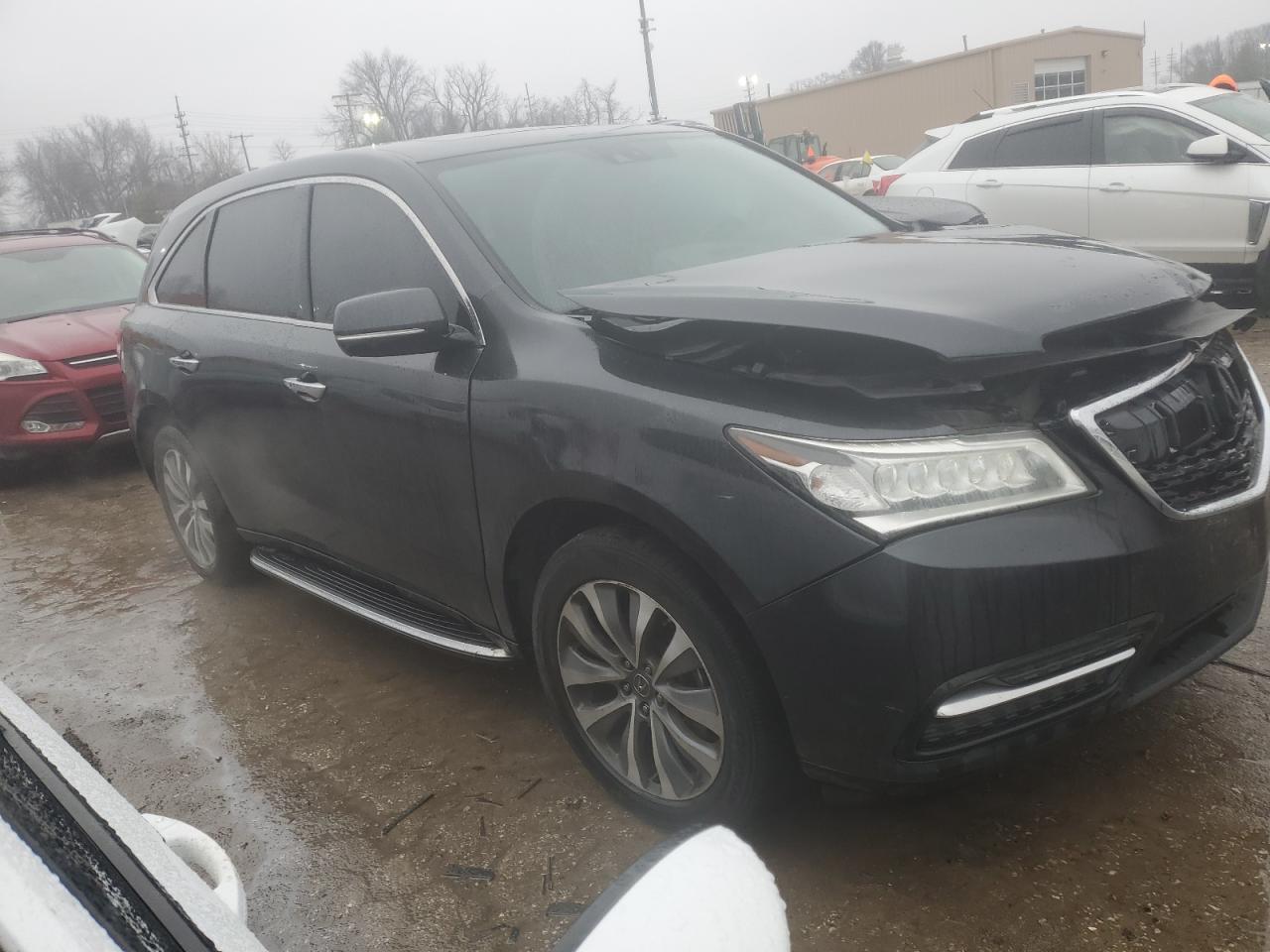 2014 Acura MDX VIN 5FRYD4H49EB047427 Copart auction photo, front end / side damage thumbnail 4