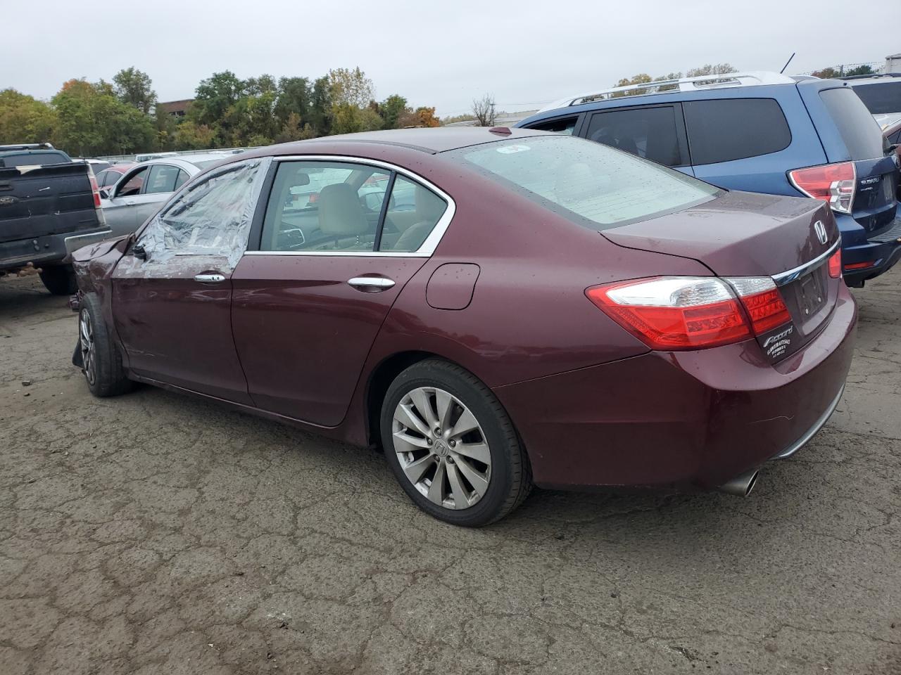2014 Honda Accord VIN 1HGCR3F82EA041363 Copart auction photo, front end / minor dent/scratches damage thumbnail 2