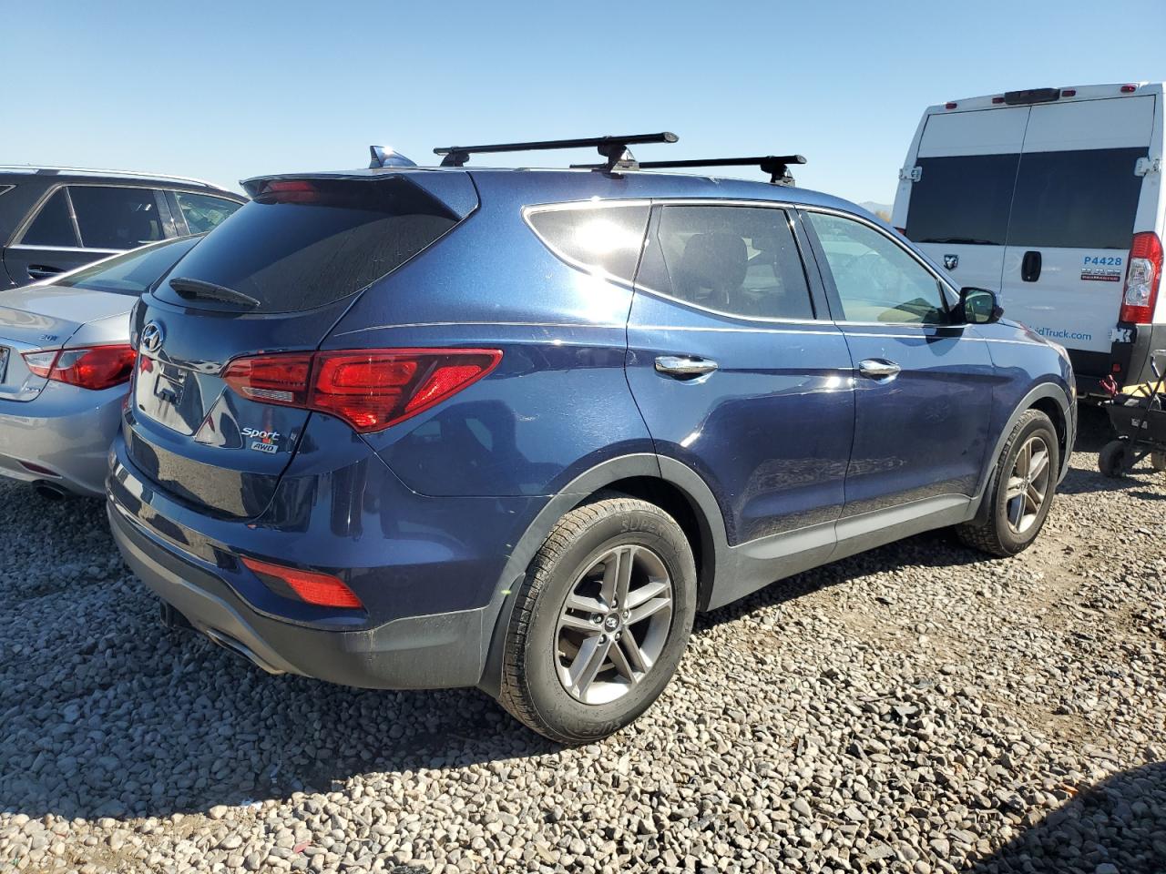 2017 Hyundai Santa Fe VIN 5XYZTDLB6HG488606 Copart auction photo, side damage thumbnail 3