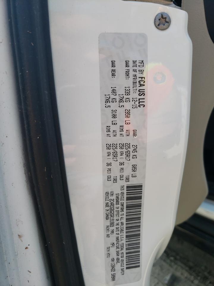2016 Dodge Caravan VIN 2C4RDGBG2GR191869 Copart auction photo, mechanical damage thumbnail 13