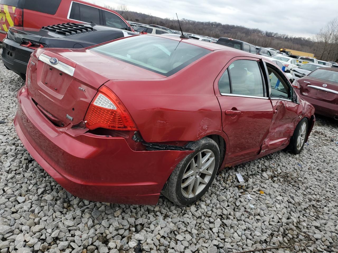 2010 Ford Fusion VIN 3FAHP0JG7AR361095 Copart auction photo, side / front end damage thumbnail 3
