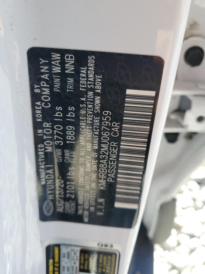 2021 Hyundai Venue VIN KMHRB8A32MU067959 Copart auction photo, front end / side damage thumbnail 12