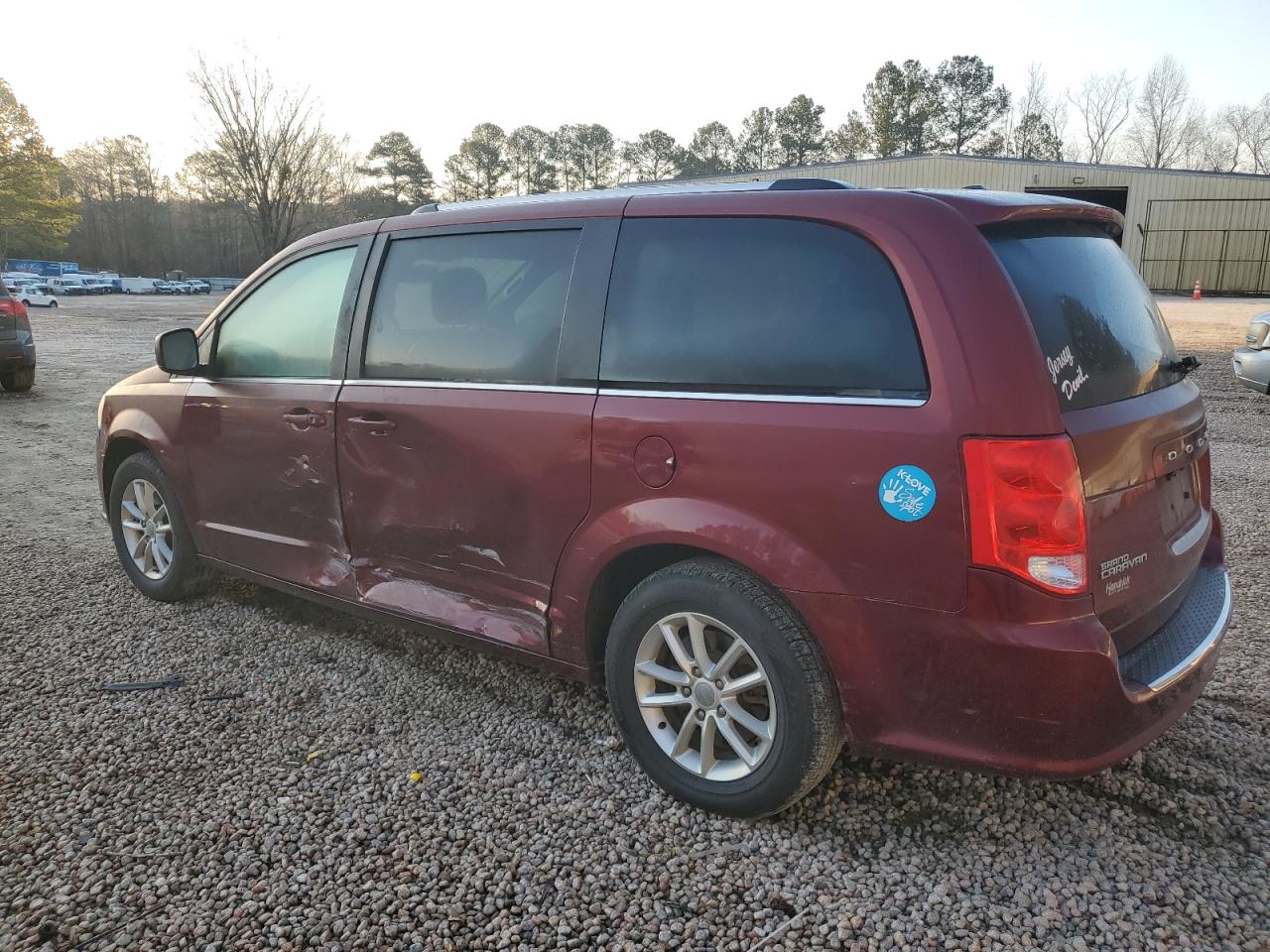 2019 Dodge Caravan VIN 2C4RDGCG7KR656587 Copart auction photo, side damage thumbnail 2