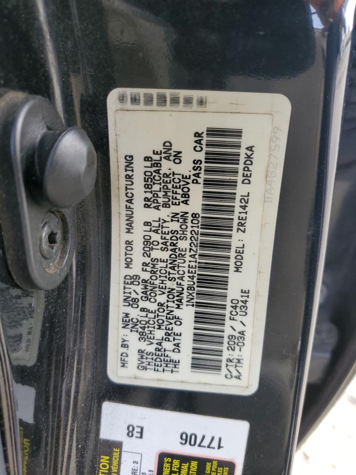 2010 Toyota Corolla VIN 1NXBU4EE1AZ222108 Copart auction photo, rear end damage thumbnail 13