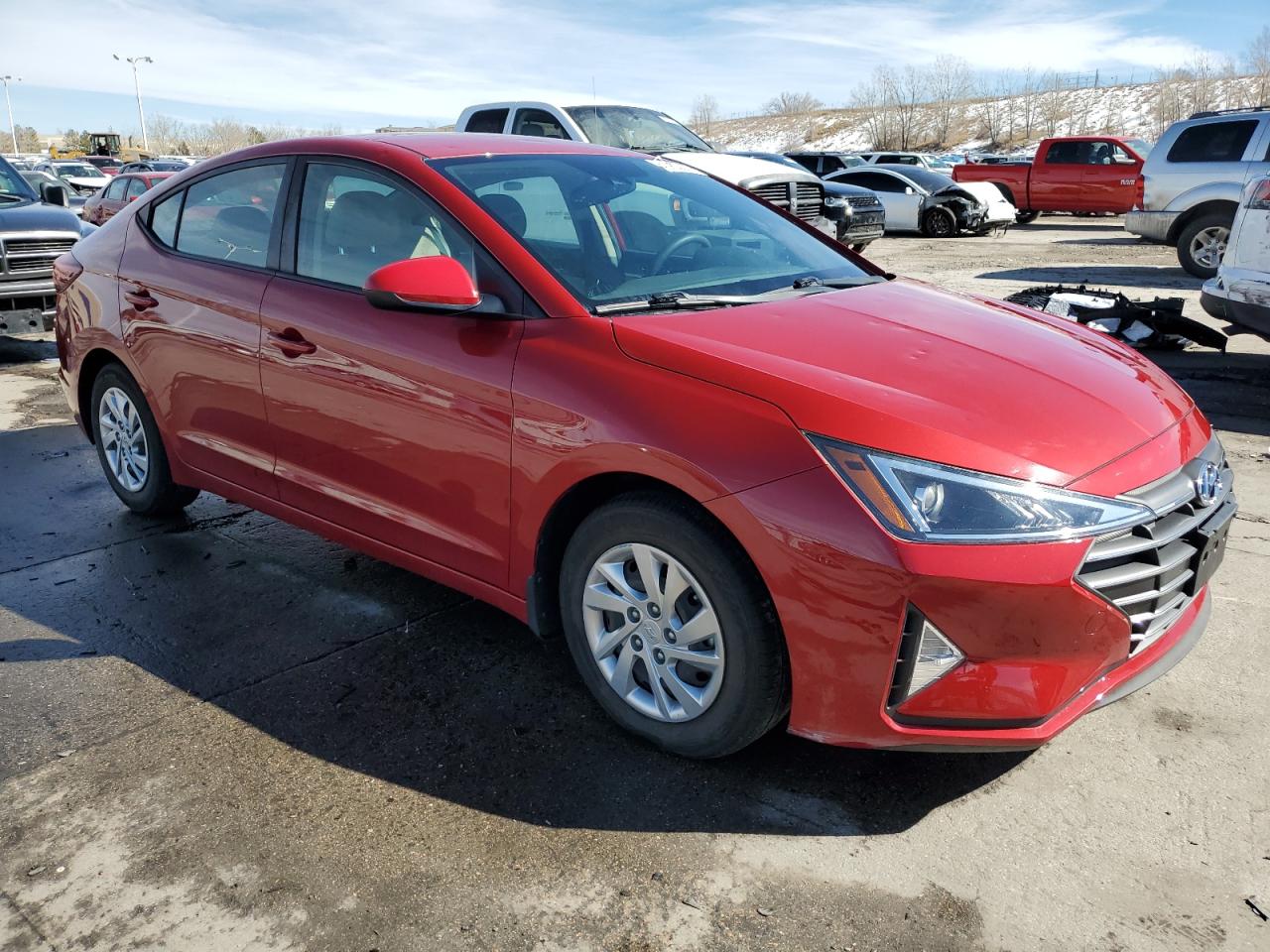2020 Hyundai Elantra VIN KMHD74LF6LU008410 Copart auction photo, vandalism / hail damage thumbnail 4